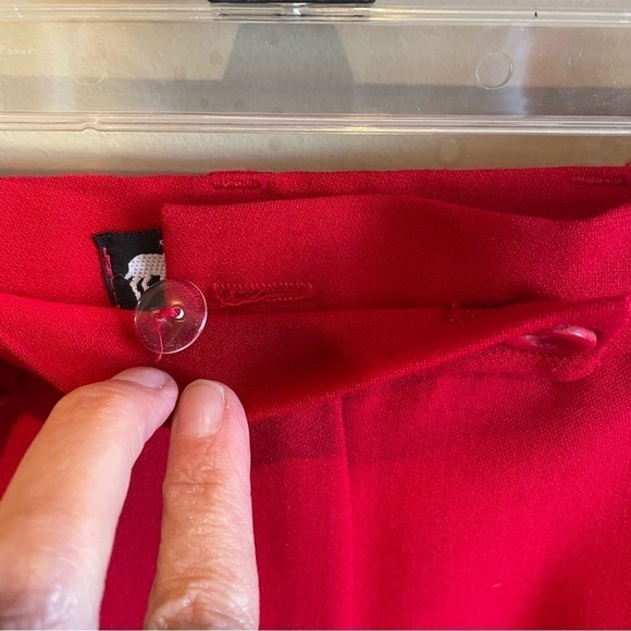 Vintage Louben Two Piece Wool Suit Red Size 6 - Picture 8 of 10